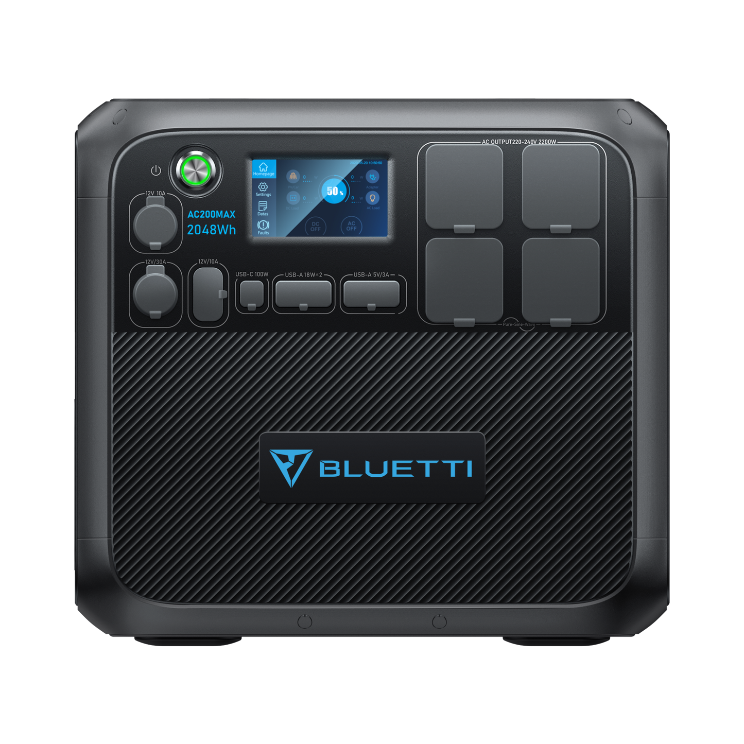 Bluetti Portable Generator 2200W With 350W Solar Panel Included, AC200MAX 2048Wh Solar Generator W/ 4 2200W AC Outlets, Expandable to 8192Wh for Home Backup